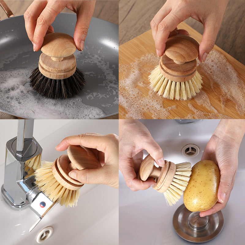 Wooden handle Kitchen cleaning brush