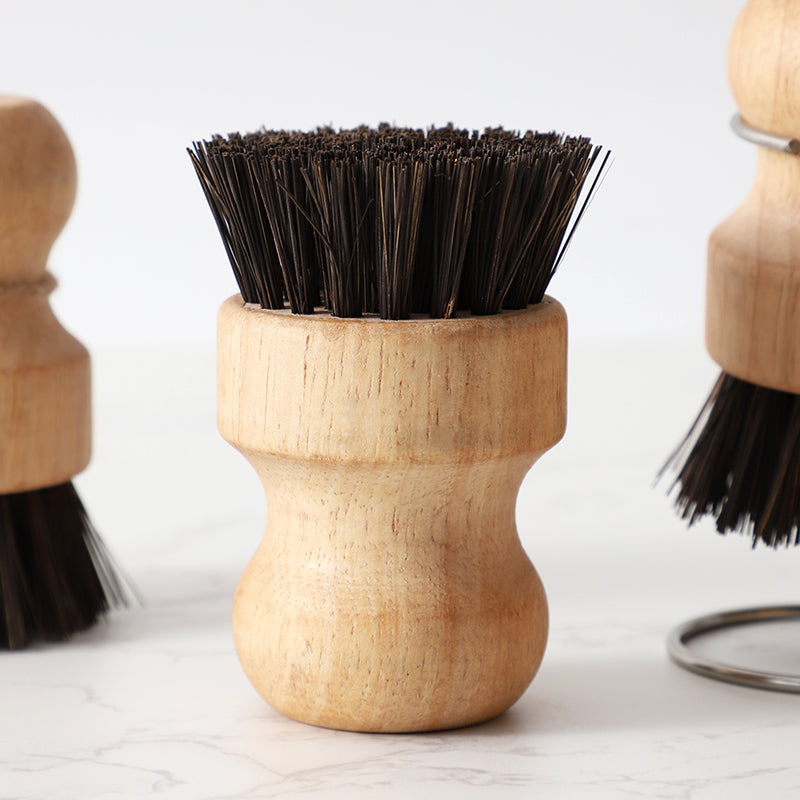 Black Coconut fibre bristle Pot brush