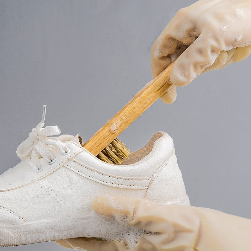 Pig hair long wooden handle shoe brush