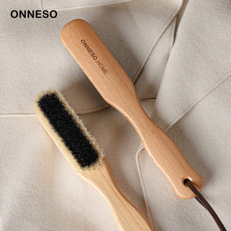 Small-sized coat care brush pig hair