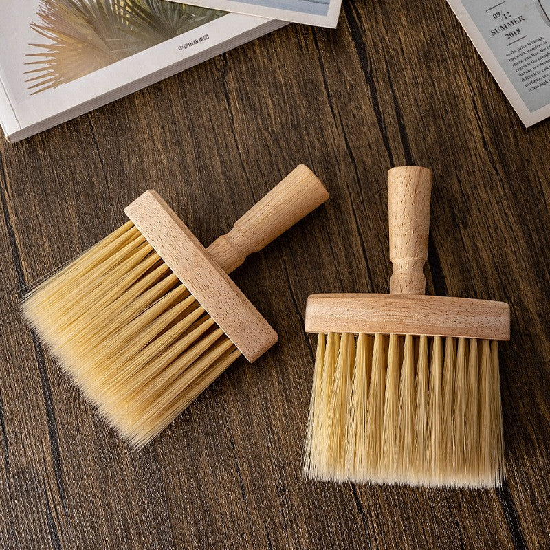 Car gap cleaning brush with rubber wood