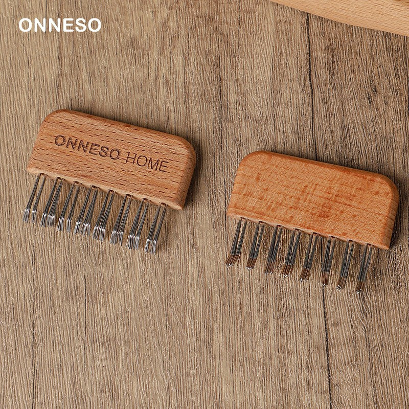 Stainless Steel Wire and Wooden Handle Mini Cleaning Brush