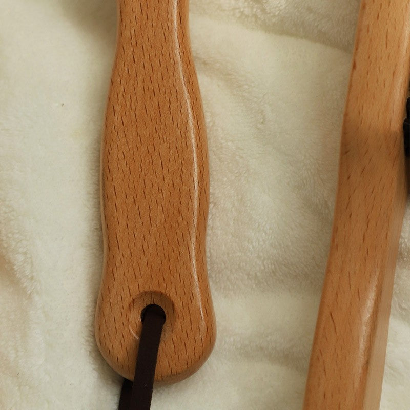 Special care brush for overcoats made of beech wood and pig hair