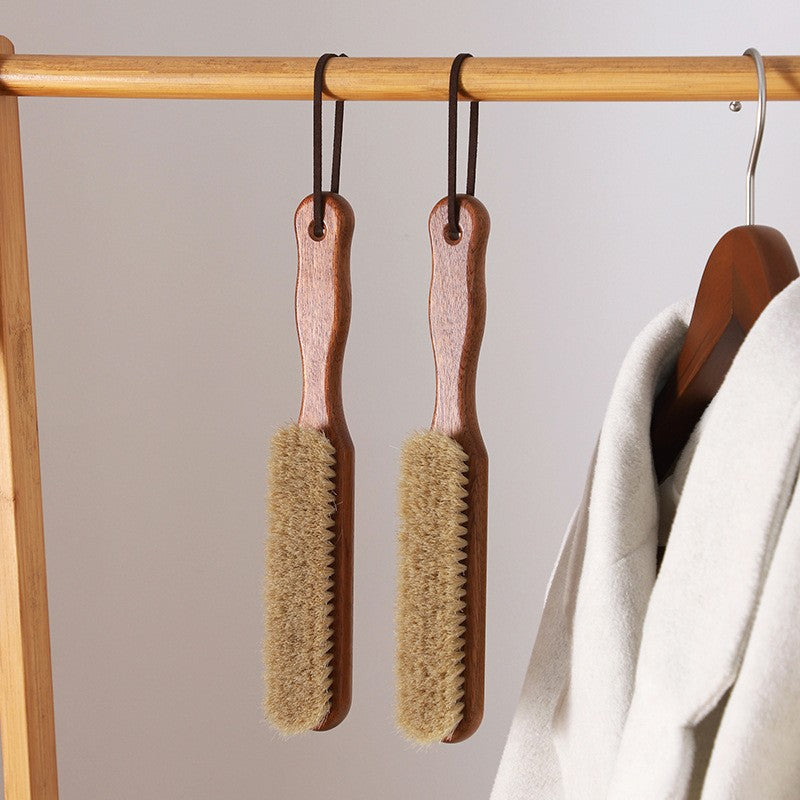 Sapele wood and horse hair Coat cleaning brush