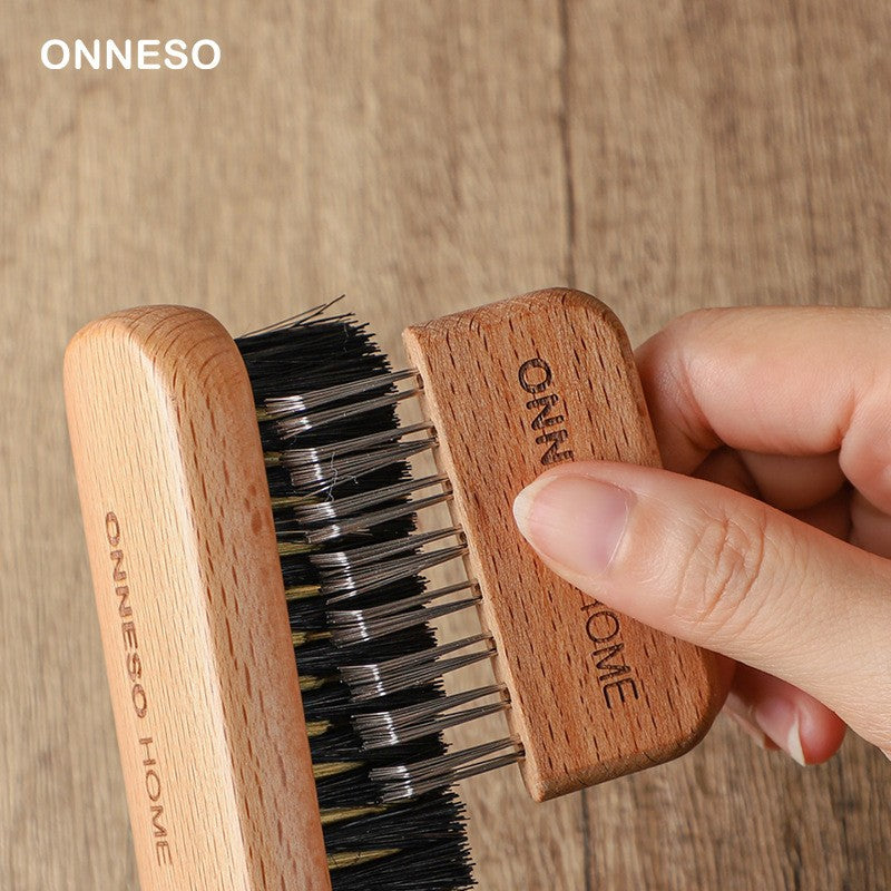 Stainless Steel Wire and Wooden Handle Mini Cleaning Brush