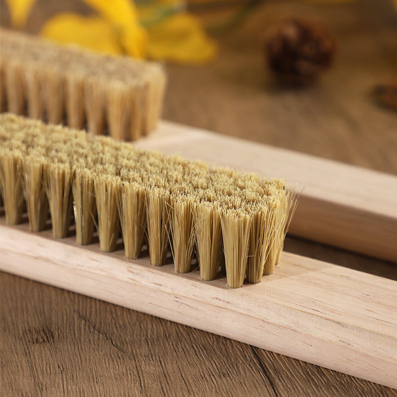 Pig hair long wooden handle shoe brush