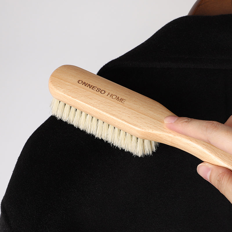 Small-sized coat care brush pig hair