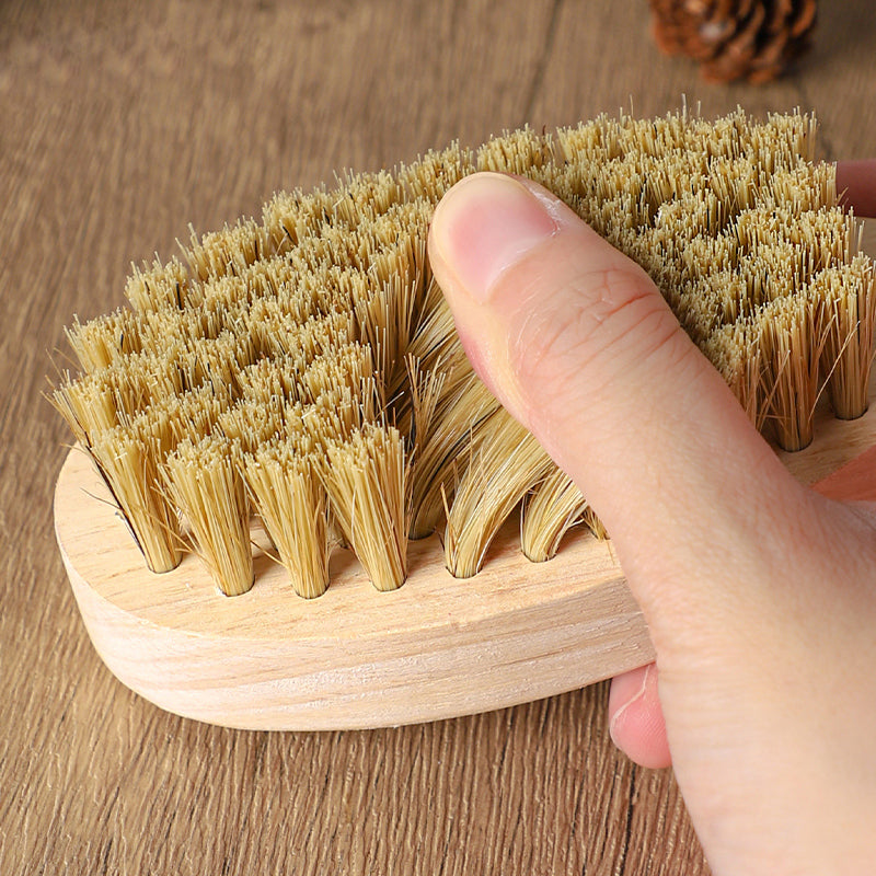Pig hair laundry brush