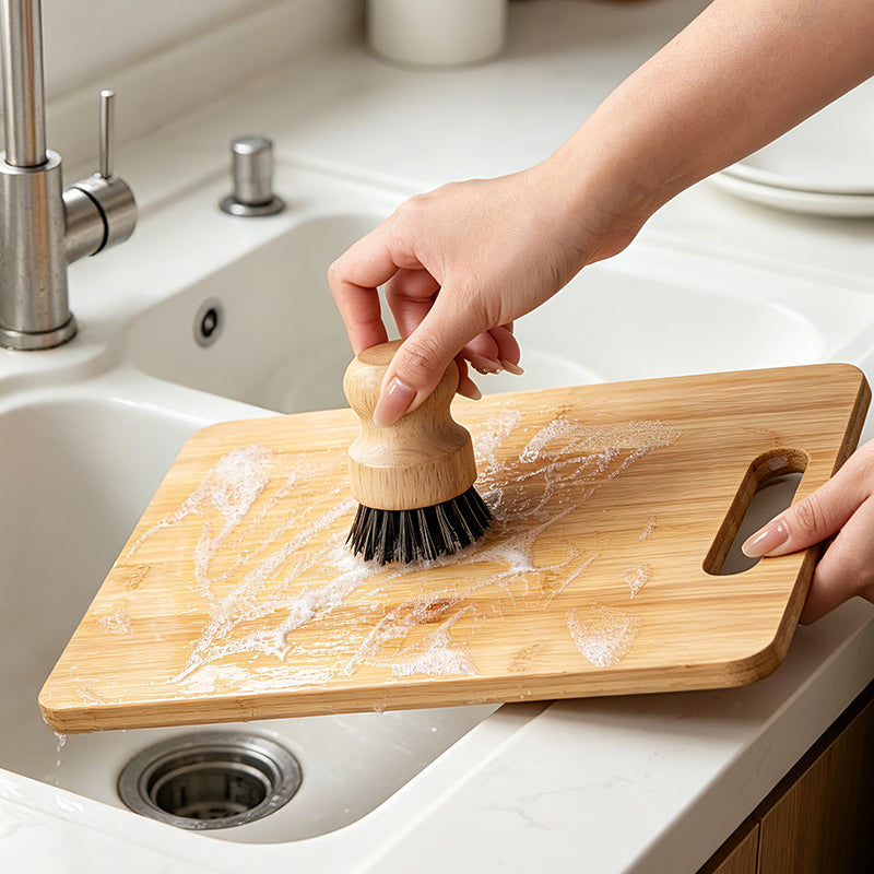 Black Coconut fibre bristle Pot brush
