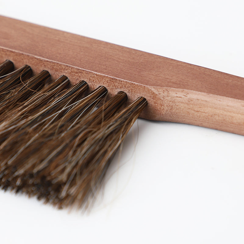 Horse Tail Hair Bee Brush Nut-brown