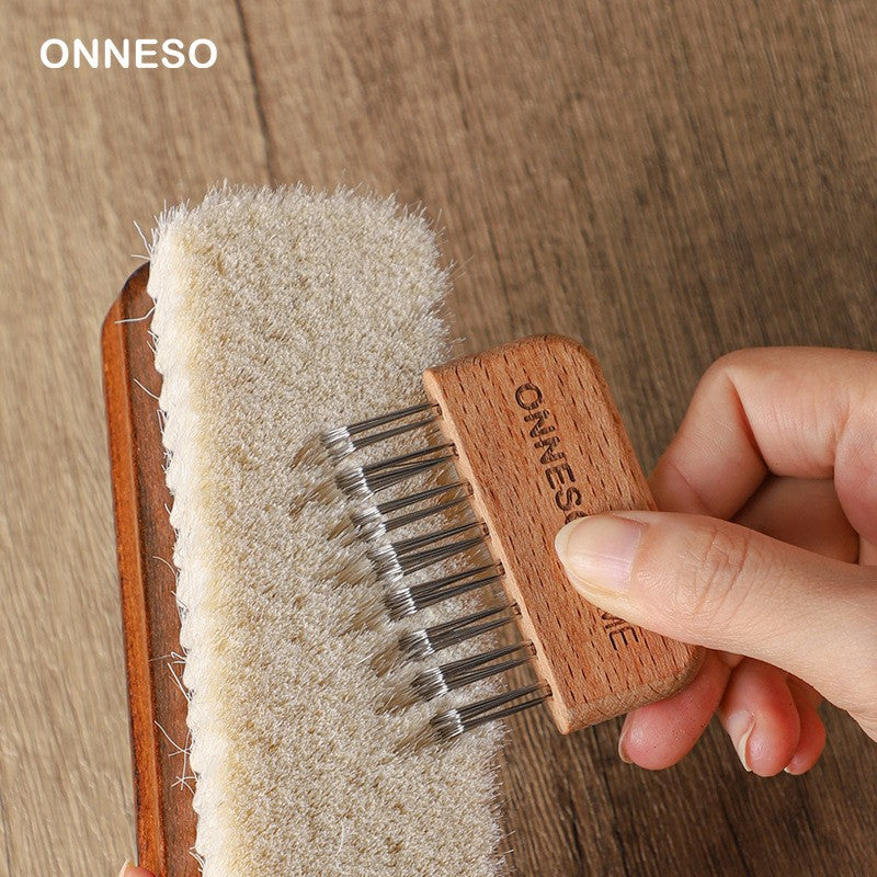 Stainless Steel Wire and Wooden Handle Mini Cleaning Brush