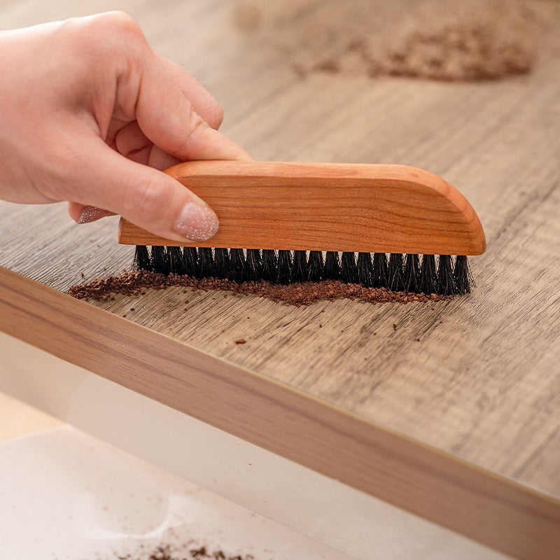 Coffee powder cleaning brush with Cherry Wood