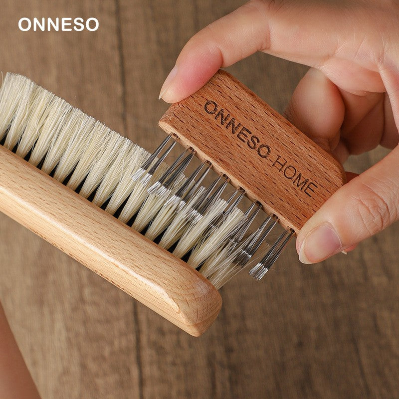 Stainless Steel Wire and Wooden Handle Mini Cleaning Brush