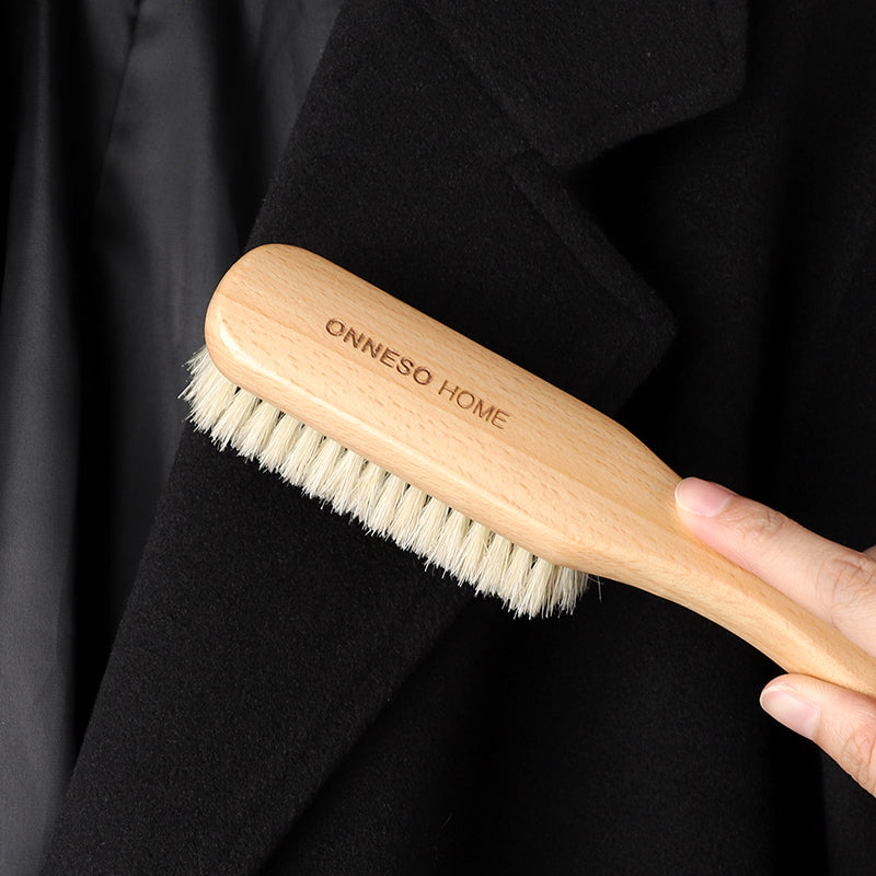 Small-sized coat care brush pig hair