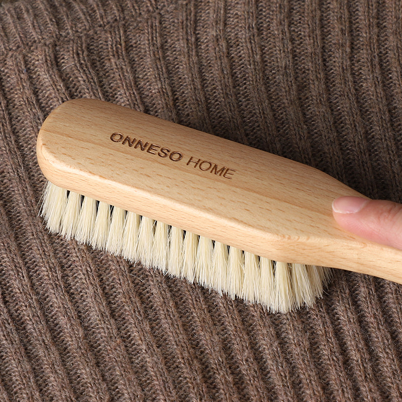 Small-sized coat care brush pig hair