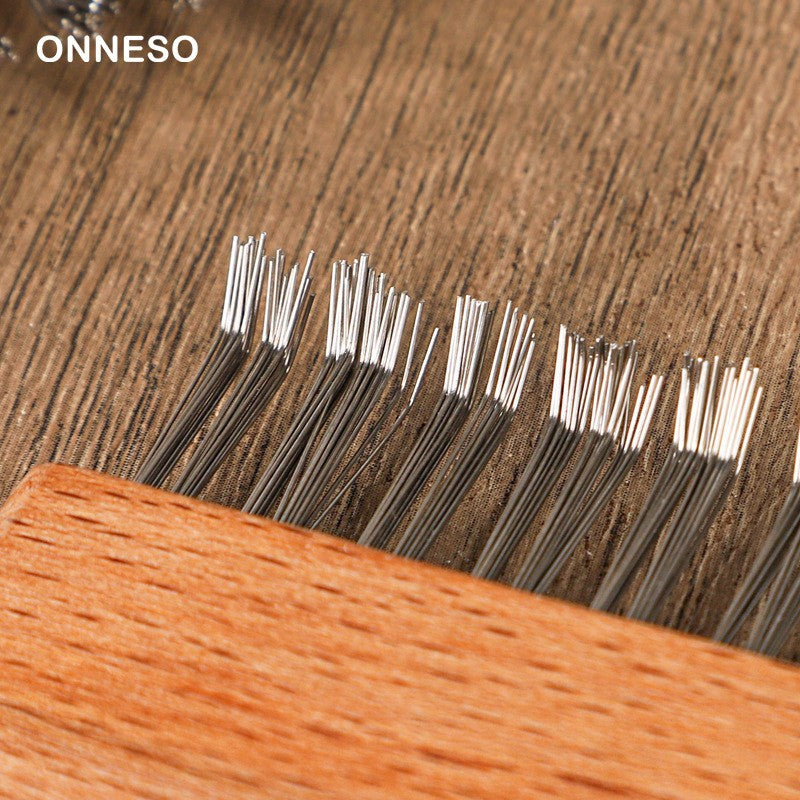 Stainless Steel Wire and Wooden Handle Mini Cleaning Brush