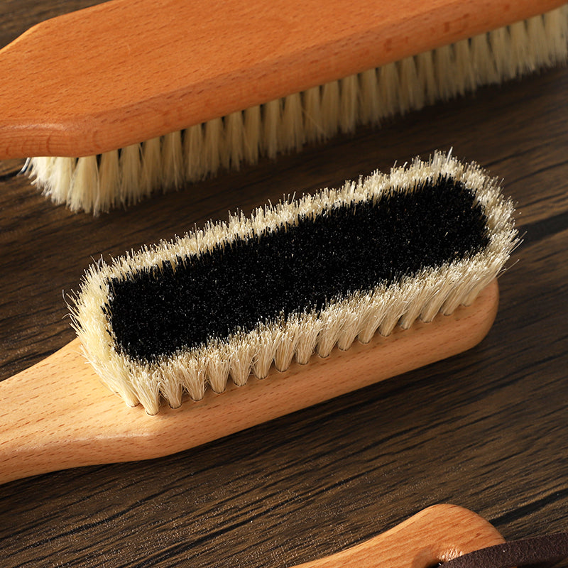 Small-sized coat care brush pig hair
