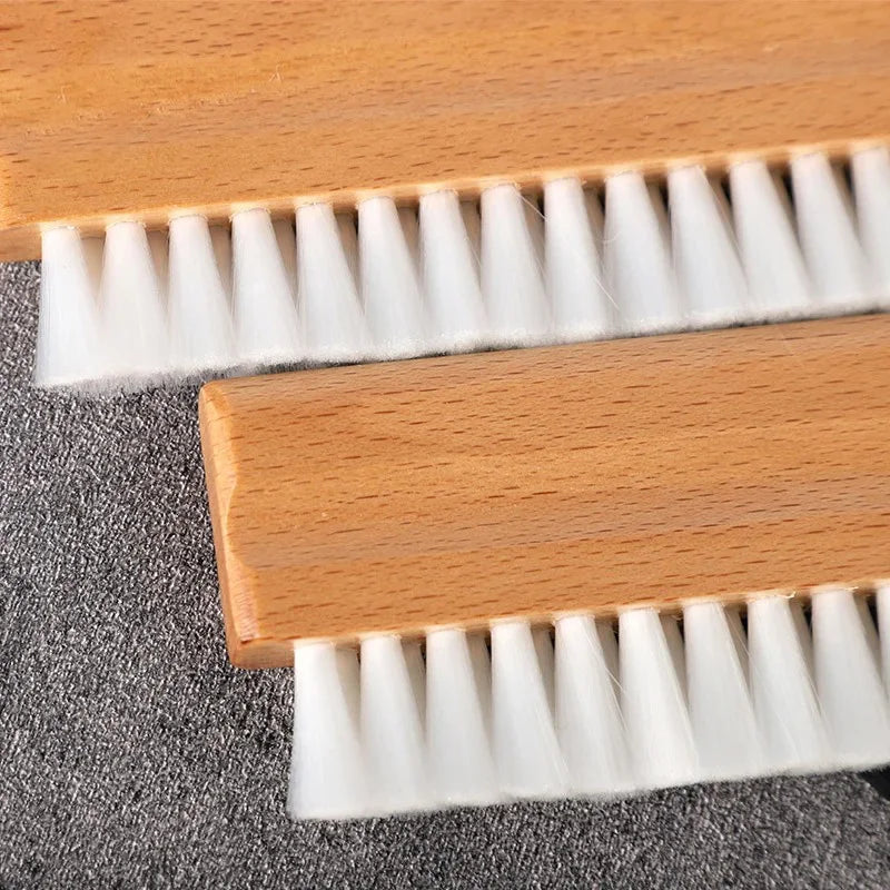 Vinyl Record Dust Cleaning Brush with Natural Beech Handle and Soft Bristle