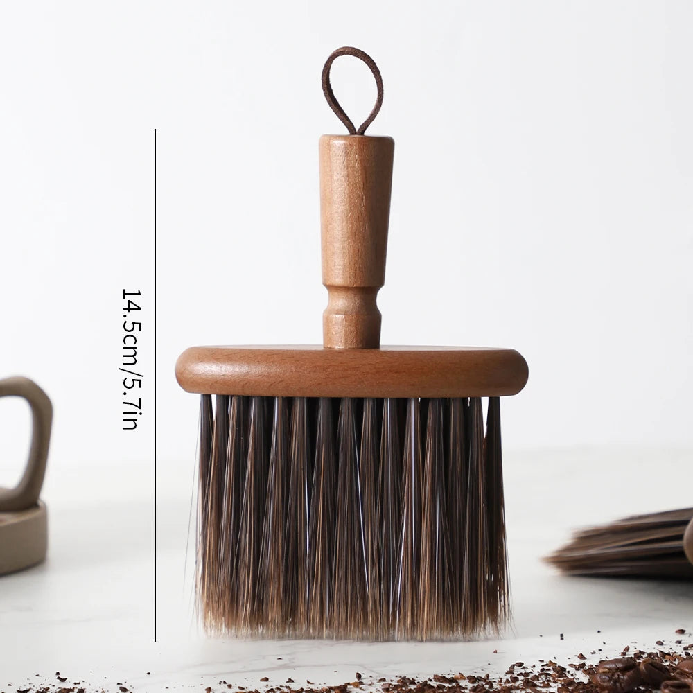 Beech soft bristle coffee brush