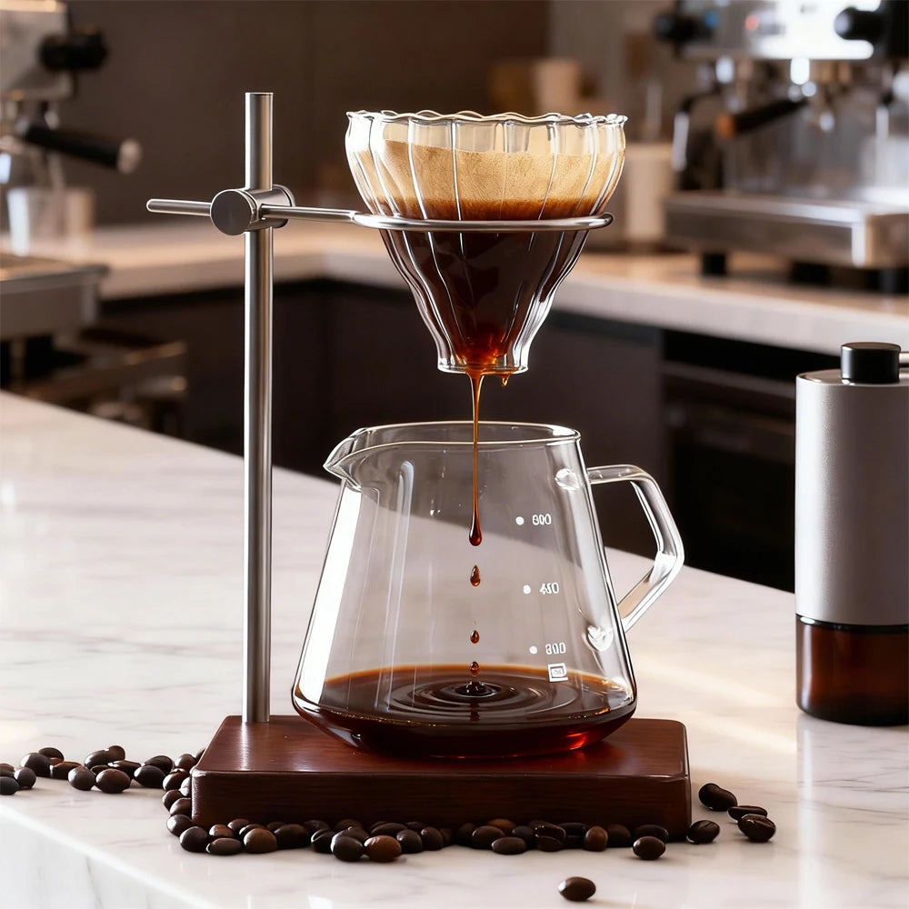 Coffee Filter Holder with Wood and metal