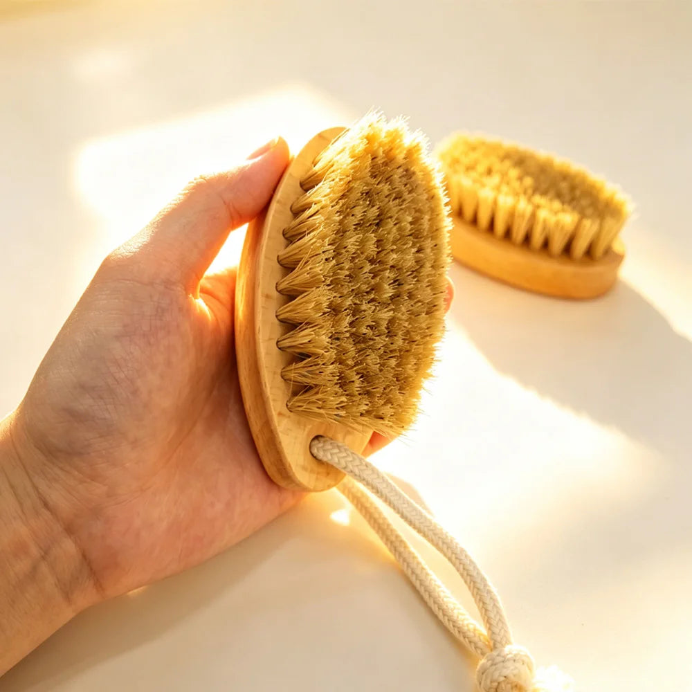 Pig Bristle Nail Cleaner with Beech Wood Handle