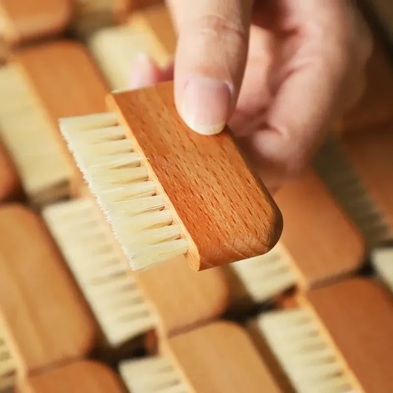 Mini Nail cleaning brushes Wooden and Pig hair