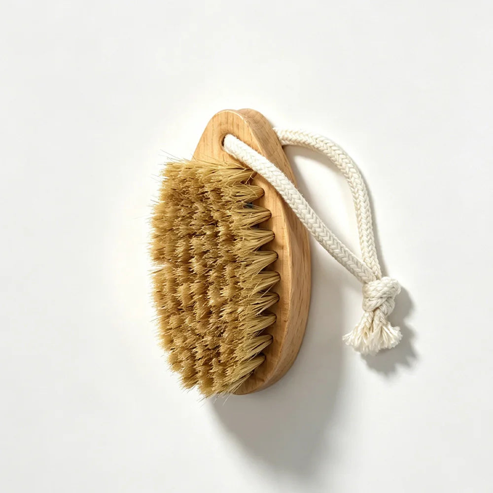 Pig Bristle Nail Cleaner with Beech Wood Handle