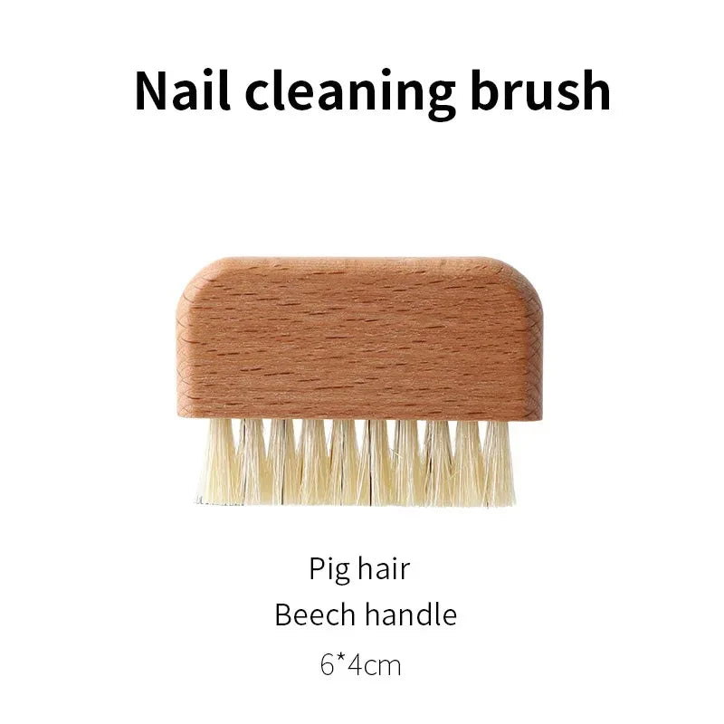 Mini Nail cleaning brushes Wooden and Pig hair