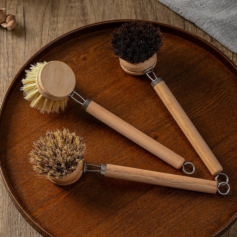 Pot brush Long handle replaceable brush head