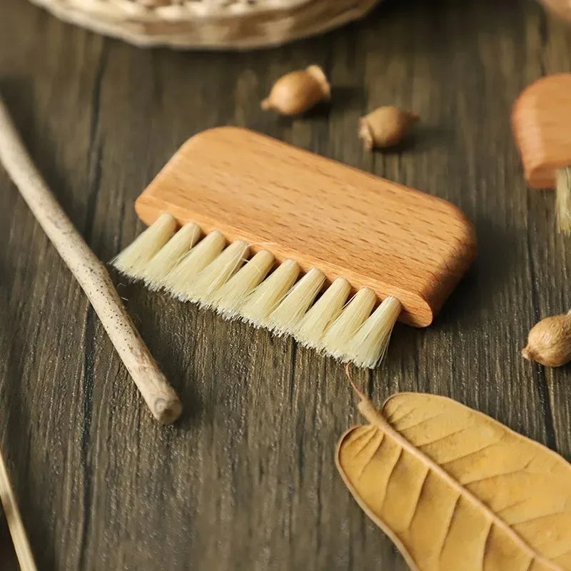 Mini Nail cleaning brushes Wooden and Pig hair