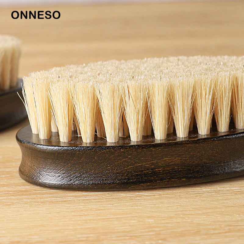 Body Brush with Wooden Handle and Boar Bristles