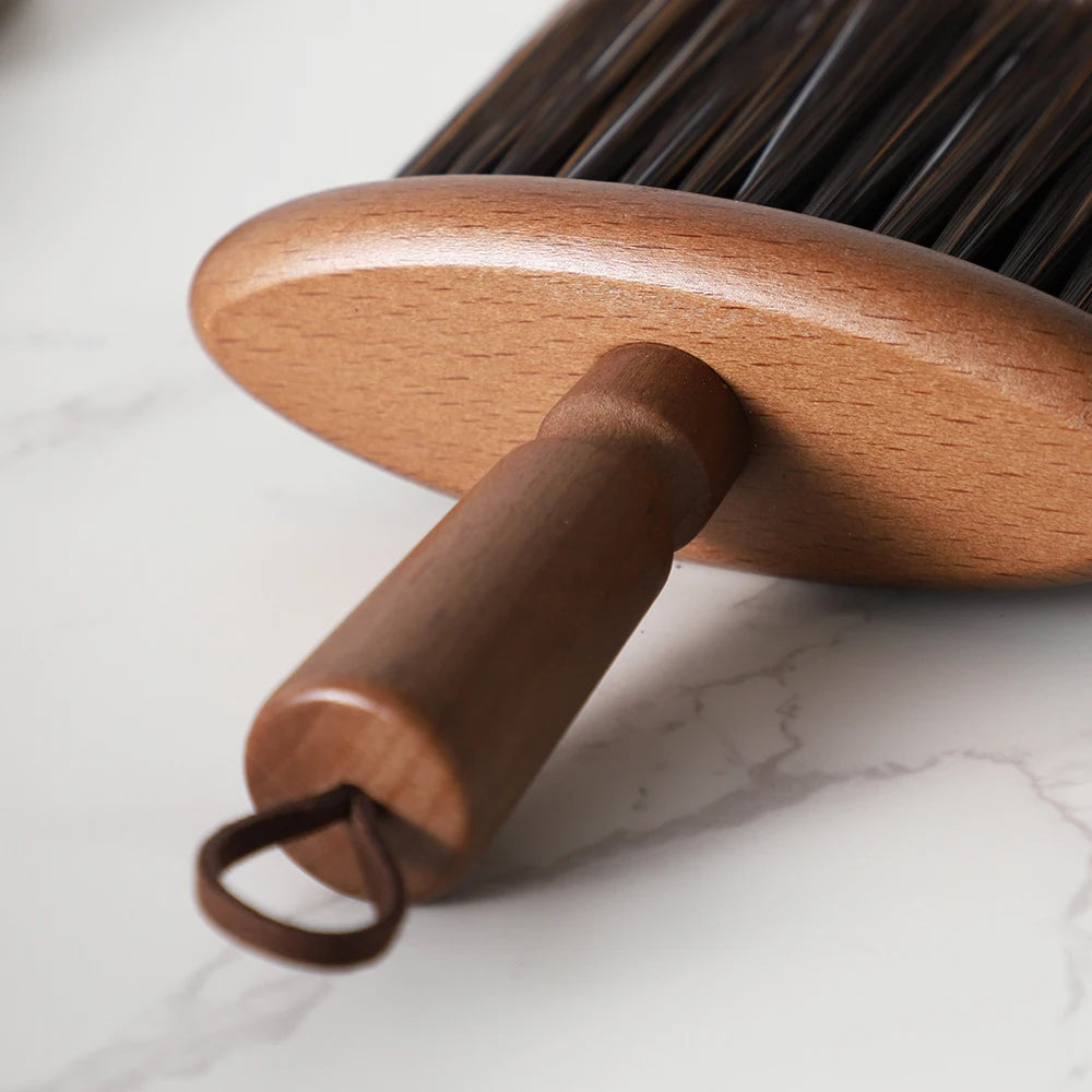 Beech soft bristle coffee brush