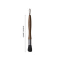 Coffee cleaning brush with wooden and black soft bristles