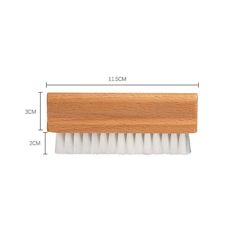 Vinyl Record Dust Cleaning Brush with Natural Beech Handle and Soft Bristle