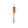 Mini Boar Bristle Shoe Cleaning Brush with Wooden Handle