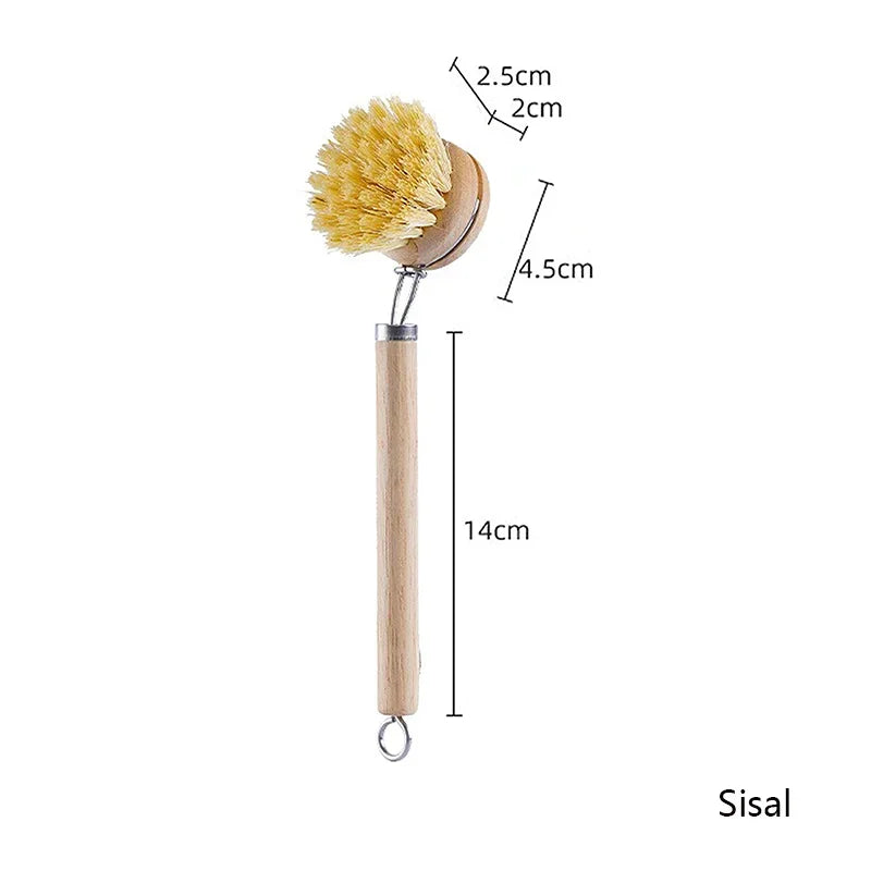 Pot brush Long handle replaceable brush head