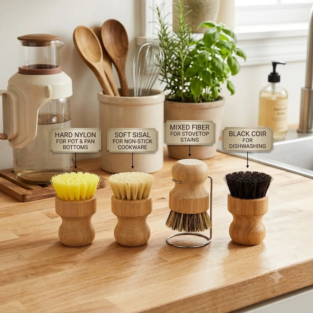 Kitchen pot brush Wooden Dish Brush
