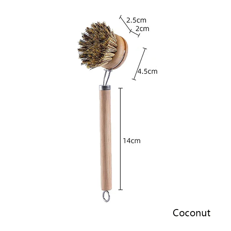 Pot brush Long handle replaceable brush head