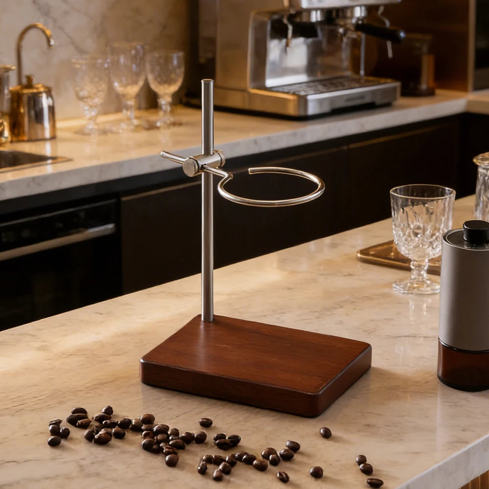 Coffee Filter Holder with Wood and metal