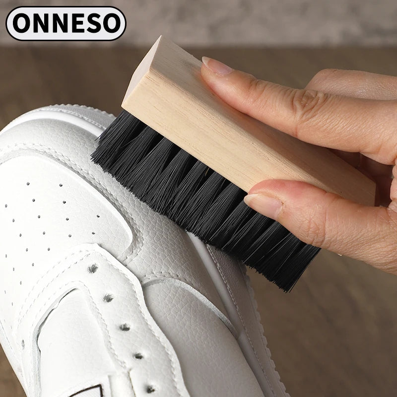 Natural Wooden Handle Sneaker Cleaning Brush