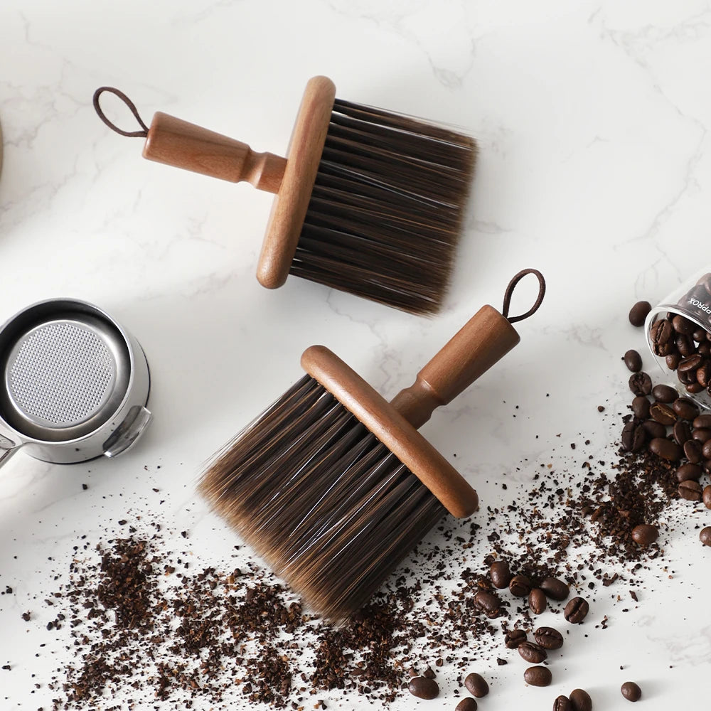 Beech soft bristle coffee brush