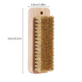 Natural Boar Bristle Laundry Brush with Rubber Wood Handle