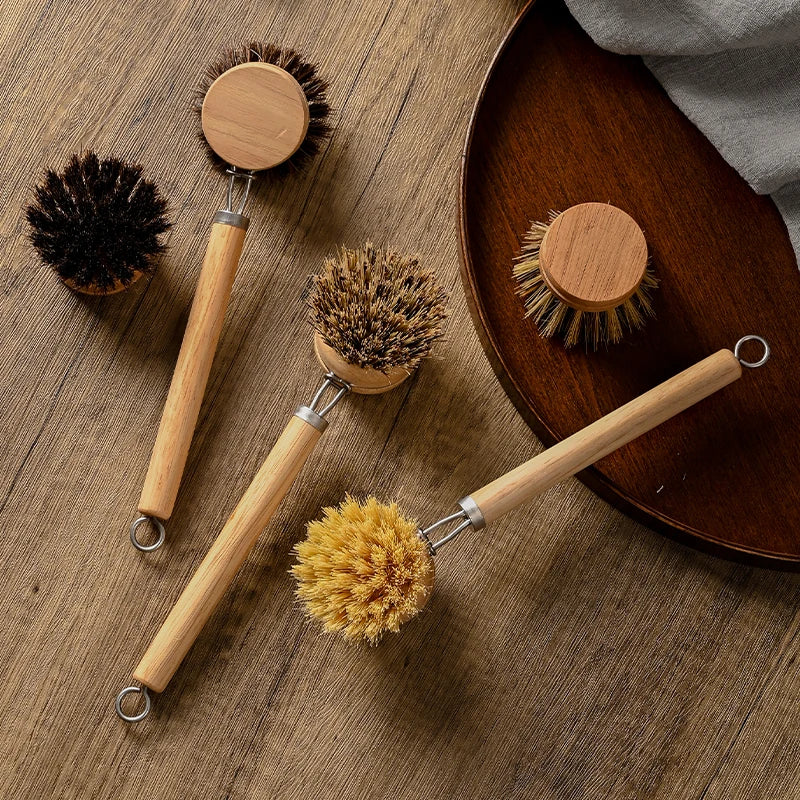 Pot brush Long handle replaceable brush head