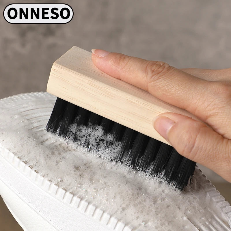 Natural Wooden Handle Sneaker Cleaning Brush