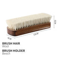 Wool bristle shoe brush leather care