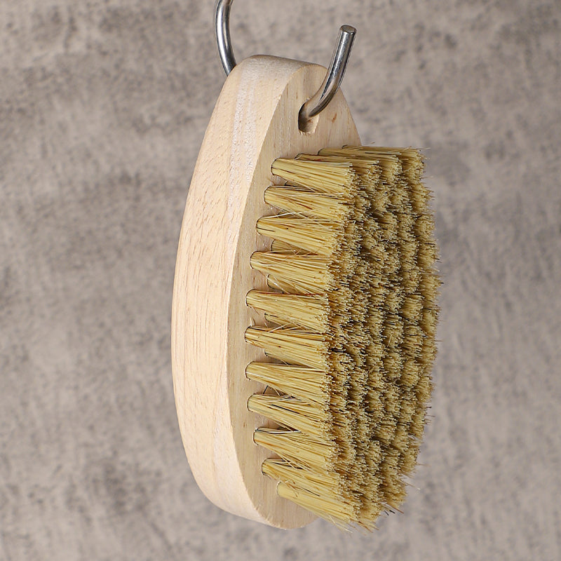 Pig hair laundry brush