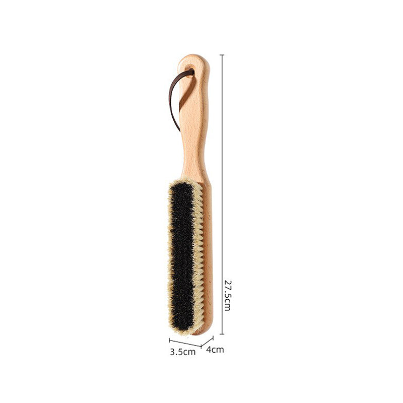 Special care brush for overcoats made of beech wood and pig hair
