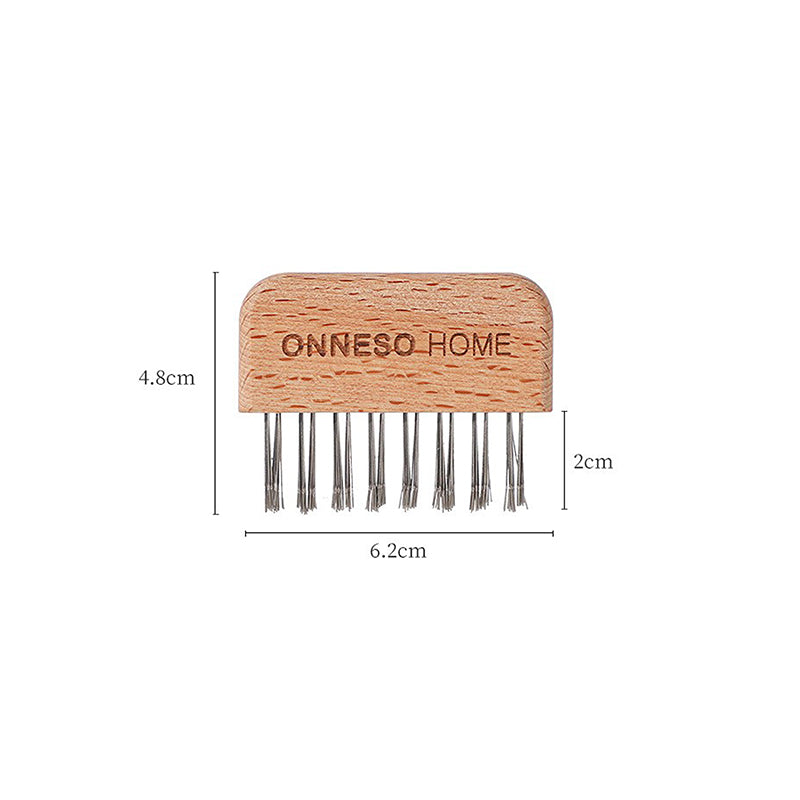 Stainless Steel Wire and Wooden Handle Mini Cleaning Brush
