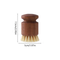 Pig hair brush bristles and Wooden pot brush