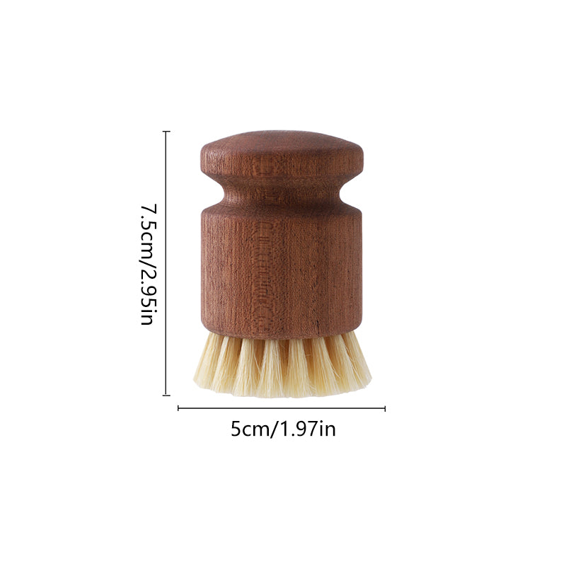 Pig hair brush bristles and Wooden pot brush